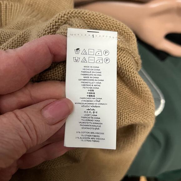 Michael Michael Kors Sleeveless Tunic Cowl Neck Sweater Small Hi Lo Preppy Soft - Picture 4 of 5